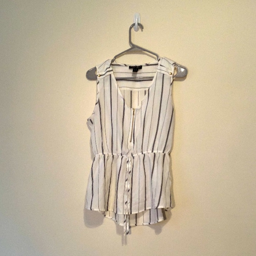 Black and White Blouse